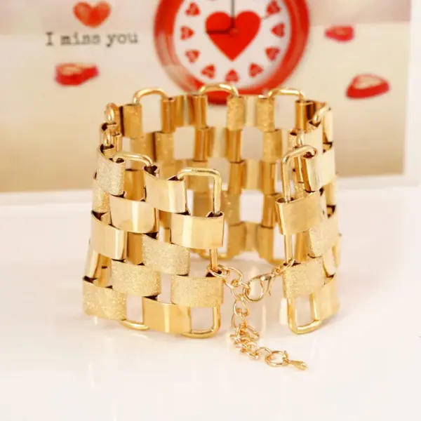 Retro Simple Style Solid Color Stainless Steel Plating Bangle