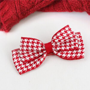 Red and white houndstooth