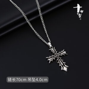 8260# vintage cross necklace