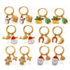 oly-71ce10b9b249848832b1658c62889959 Wholesale Christmas series gingerbread man pendant earrings