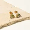 Wholesale PVD Coated Real Gold Plated 304 Stainless Steel Fashion Waterproof Non Tarnish 304 Stainless Steel Earrings