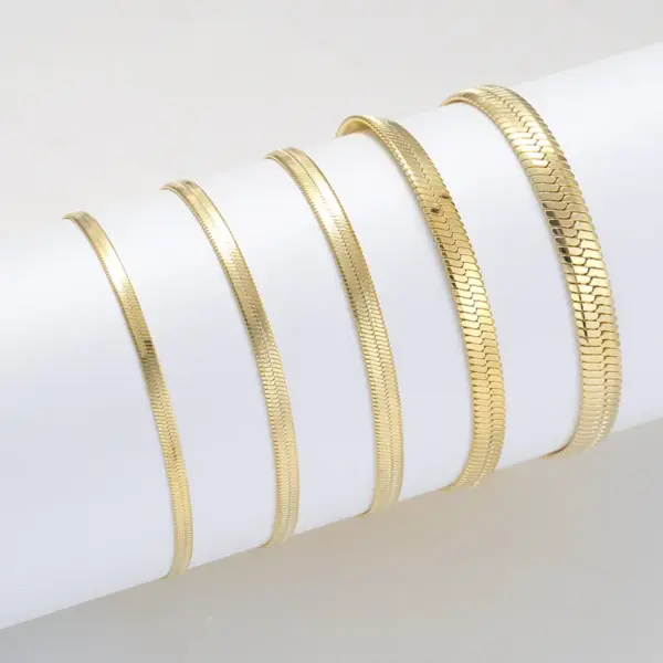 Wholesale PVD Coated Geometric Stainless Steel Elegant Waterproof Non Tarnish Bracelets