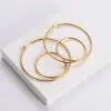 PVD Coated 18K Gold Plated Geometric Stainless Steel Simple Style Waterproof Non Tarnish Earrings