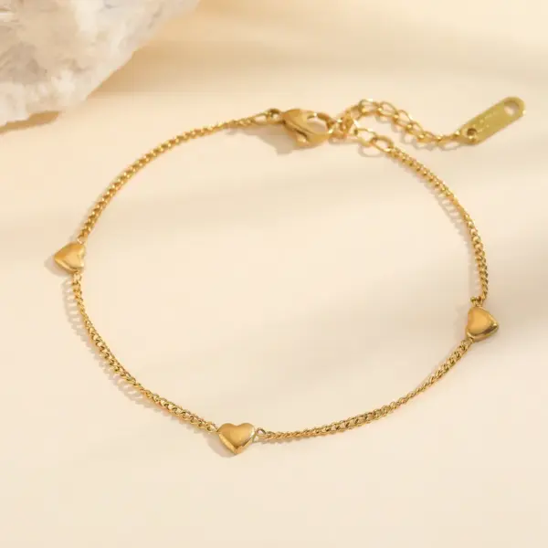 oly-71d9abd69d488ea0be27988d50b0fac0 Wholesale 1 Piece Heart Shape Necklace 304 Stainless Steel Plating PVD Coated 18K Real Gold Plated Women's Basic