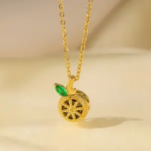 [8099] Small Lemon Necklace / Gold