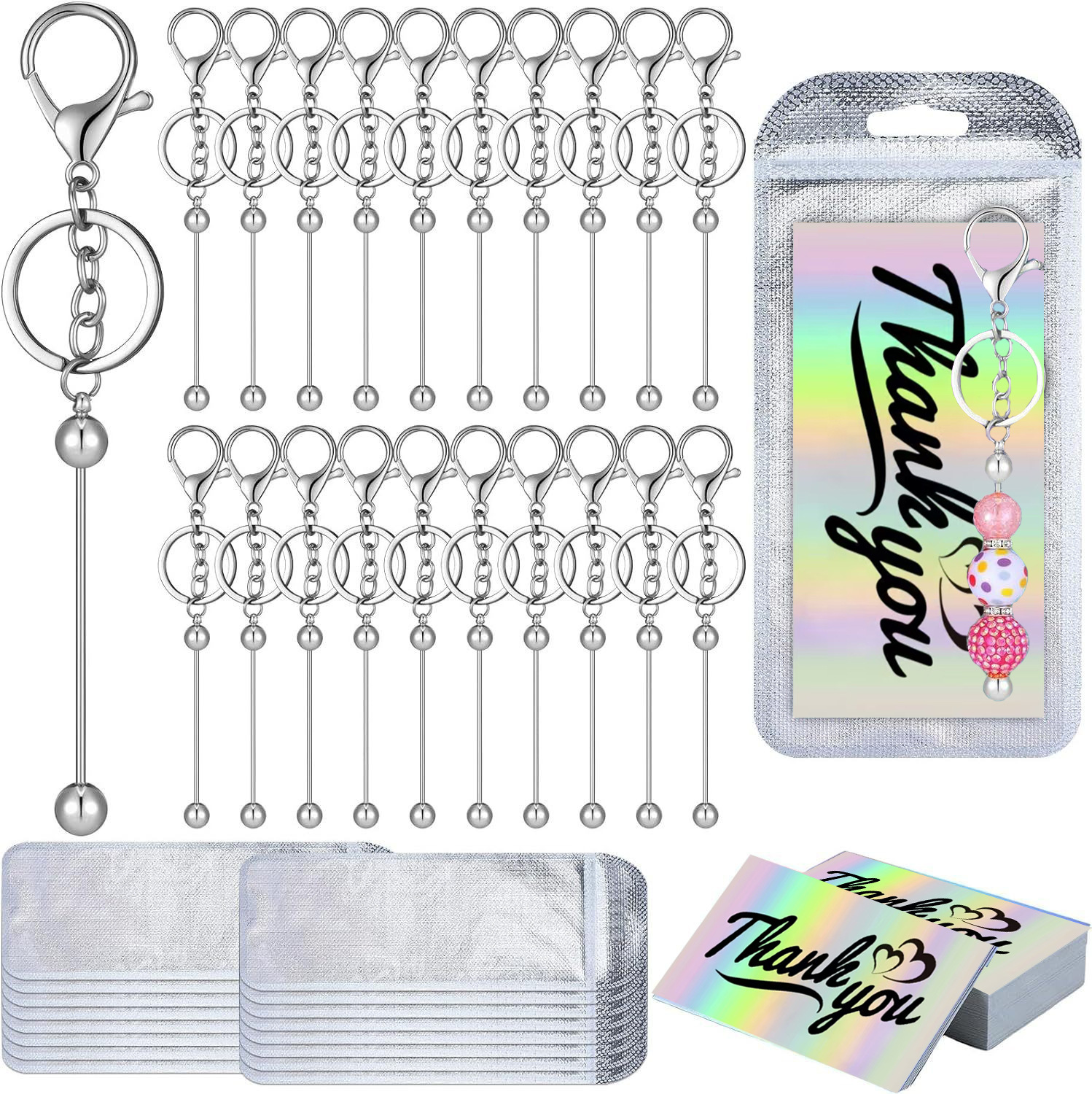 Wholesale beaded key chain Rod DIY handmade beaded key chain