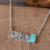 Wholesale Square turquoise boot necklace