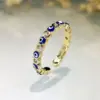Wholesale Electroplating Golden Plated Eye Copper Fashion Enamel Rings