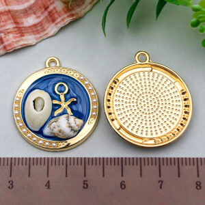 1 Hanging plating broken shell conch 28x25mm-3.6g-22063