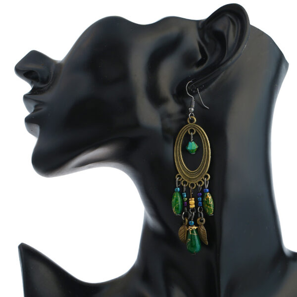 Wholesale Retro long earrings European and American geometric tassel long earrings earrings Bohemia handmade jewelry