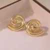 304 Stainless Steel Plastic Bow Knot Shell Electroplating Imitation Gold Simple Style Classic Style Commute Multicolor-Golden Yellow Ear Studs