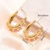 Wholesale 304 Stainless Steel Furnace Vacuum Plating Golden Acrylic Imitation Pearl C- Shaped Ring Concave-Convex U-Shaped Stripe Earrings Earrings