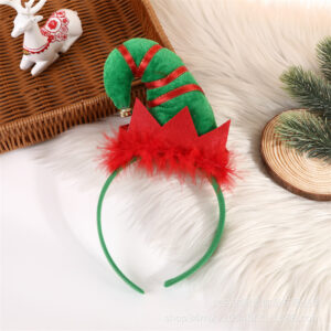 Green and red ribbon Bell hat
