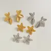 Wholesale PVD Coated Real Gold Plated 16K White Plating Leaves Flower 304 Stainless Steel Casual Modern Style Waterproof Non Tarnish Ear Studs