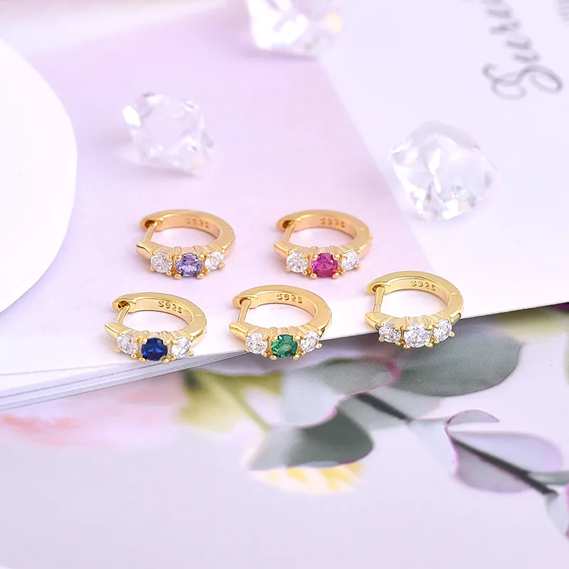 Wholesale Ethnic Style Geometric Copper Artificial Gemstones Earrings