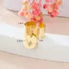 304 Stainless Steel Star PVD Coated 14K Gold Plated 18K Gold Plated Simple Style Classic Style Waterproof Non Tarnish Gold Charm Rings