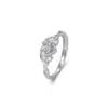 Wholesale Fashion Heart Shape Copper Inlay Zircon Rings 1 Piece