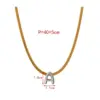 Titanium Steel Snake Bone Chain Necklace 26 Letters Hot Selling DIY Jewelry Lightweight Luxury Versatile For Women
