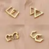 1 Pair Simple Style Triangle Hexagon Plating 304 Stainless Steel 18K Gold Plated Stainless Steel Earrings