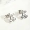 Wholesale Ion Plating (IP) Cherry 304 Stainless Steel Simple Style Waterproof Non Tarnish Ear Studs