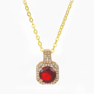 Gold Cross Chain / Red