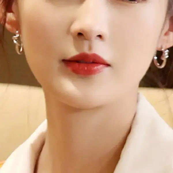 Wholesale 1 Pair Simple Style Solid Color Plating Titanium Steel 18k Gold Plated Earrings