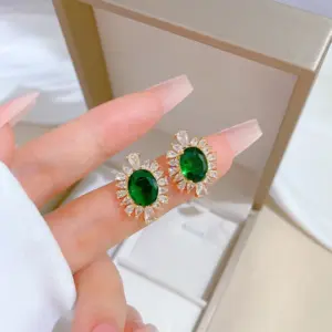 D336 Stud Earrings [Silver Needle Copper Gold Plating]]