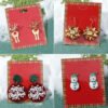 Wholesale Christmas Elk Snowflake Earrings
