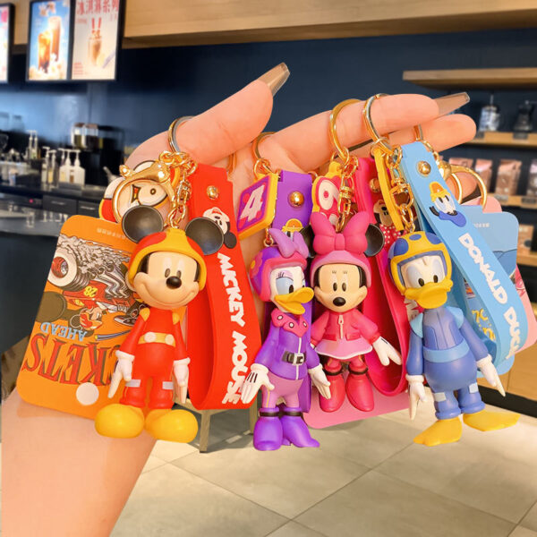 Wholesale Genuine cartoon tide cool racer doll keychain couple schoolbag pendant car key chain small gift