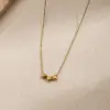 Wholesale Jewelry IG Style Casual Modern Style Heart Shape 304 Stainless Steel Shell 18K Gold Plated Polishing Inlay Cable Chain Pendant Necklace
