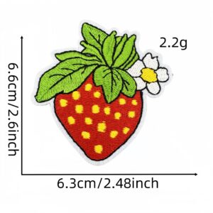 Strawberry cloth stickers 10#