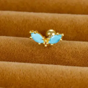 6 Gold Blue Diamond 1 Piece