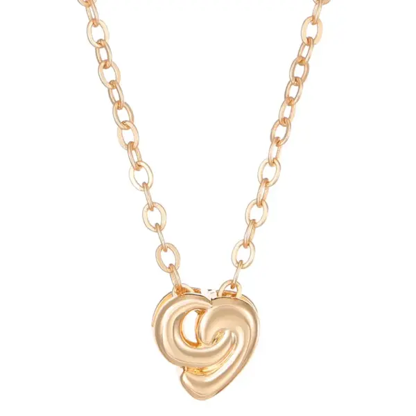 Wholesale Heart Shape Copper Sweet IG Style Copper Pendant Necklace Necklace