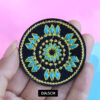 Wholesale 5cm Ethnic Style Round Flower Embroidery Bead Mixed Embroidery Patch Gold Line Cloth Sticker Garment Headwear Handmade Accessories