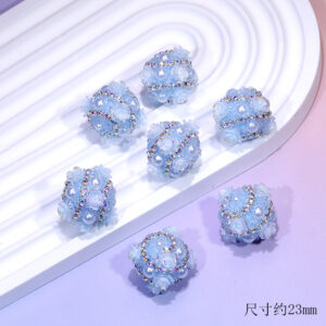 Blue diamond flower balls