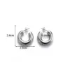 PVD Coated C Shape Water oplets 304 Stainless Steel Simple Style Waterproof Non Tarnish Ear Studs