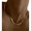 Wholesale Punk Simple Style Solid Color Titanium Steel Plating Necklace
