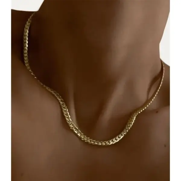 Wholesale Punk Simple Style Solid Color Titanium Steel Plating Necklace