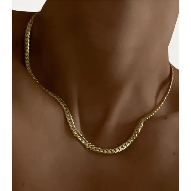Wholesale Punk Simple Style Solid Color Titanium Steel Plating Necklace