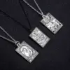 Retro Geometric Stainless Steel Pendant Necklace Plating Stainless Steel Necklaces 1 Piece
