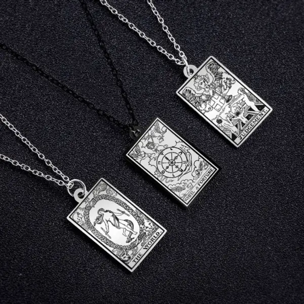 Retro Geometric Stainless Steel Pendant Necklace Plating Stainless Steel Necklaces 1 Piece