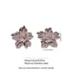 Wholesale 1 Pair French Style IG Style Flower 304 Stainless Steel Imitation Gold Electroplating Ear Studs
