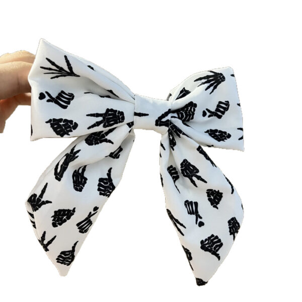 Wholesale Amazon Cross-Border Best-Selling Halloween Bow Ribbon Hairpin Versatile Spring Clip Christmas Hair Accessories Headdress Decoration