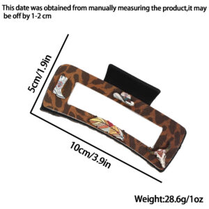 10-5 square hollow leopard yellow belt accessories / Can be specified