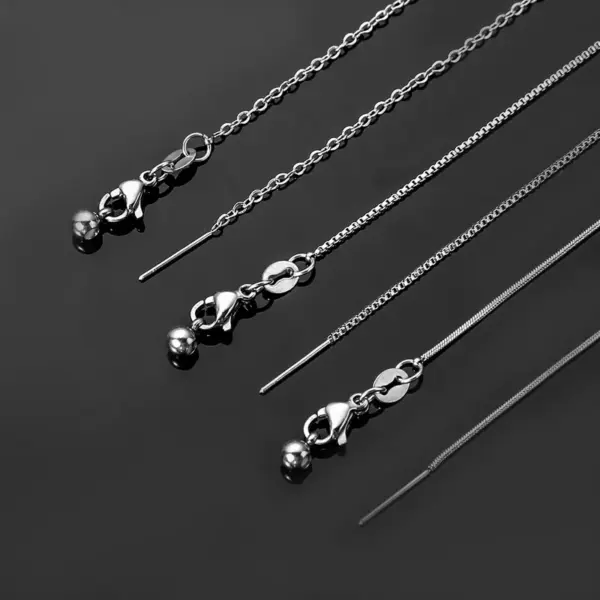 Wholesale Adjustable Stainless Steel Chain 18K Gold Plated DIY Handmade Jewelry Beaded Necklace Titanium Steel Women's Necklace