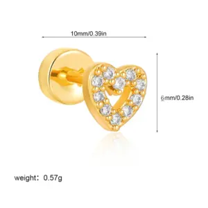 Golden Heart-Shaped Zircon