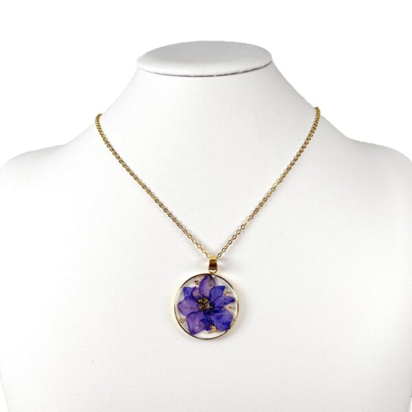 Wholesale Ivy Valentine's Day Gift Resin Dried Flower Necklace Creative Real Flower Fashion Pendant Pendant Jewelry Birthday Month Flower