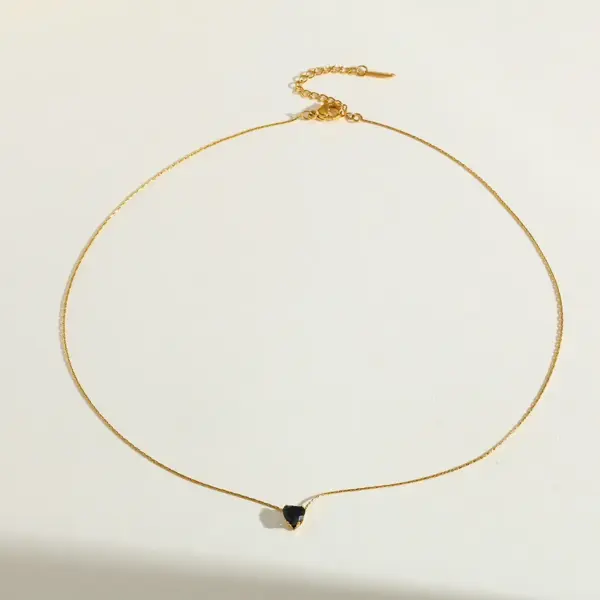 Wholesale Stainless Steel 18K Gold Plated Zircon Heart Pendant Necklace And Earrings Set Elegant Casual Fashion Jewelry For Women
