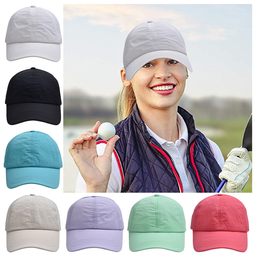Wholesale 2024 Korean Style New Breathable Waterproof Quick-ying Baseball Cap Men's and Women's Japanese Style Simple Fresh Cap Travel Cap