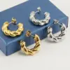 Wholesale Fashion Twist Titanium Steel Plating Ear Studs 1 Pair
